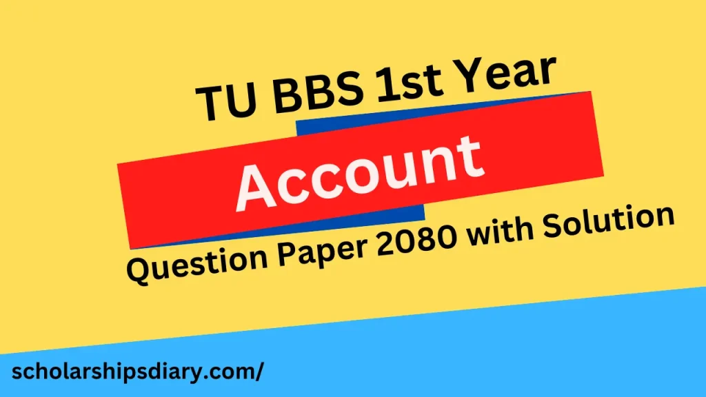 BBS 1st yrs Account Question paper 2080 with solution