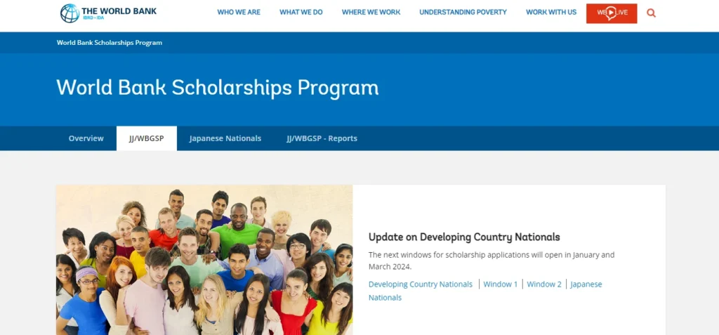 JJWBGSP Joint Japan World Bank Graduate Scholarship Program 2024