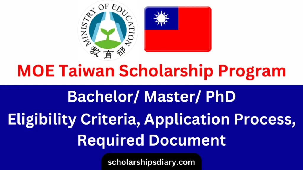 MOE Taiwan Scholarship Program 2024 Bachelor | Master | Ph.D.